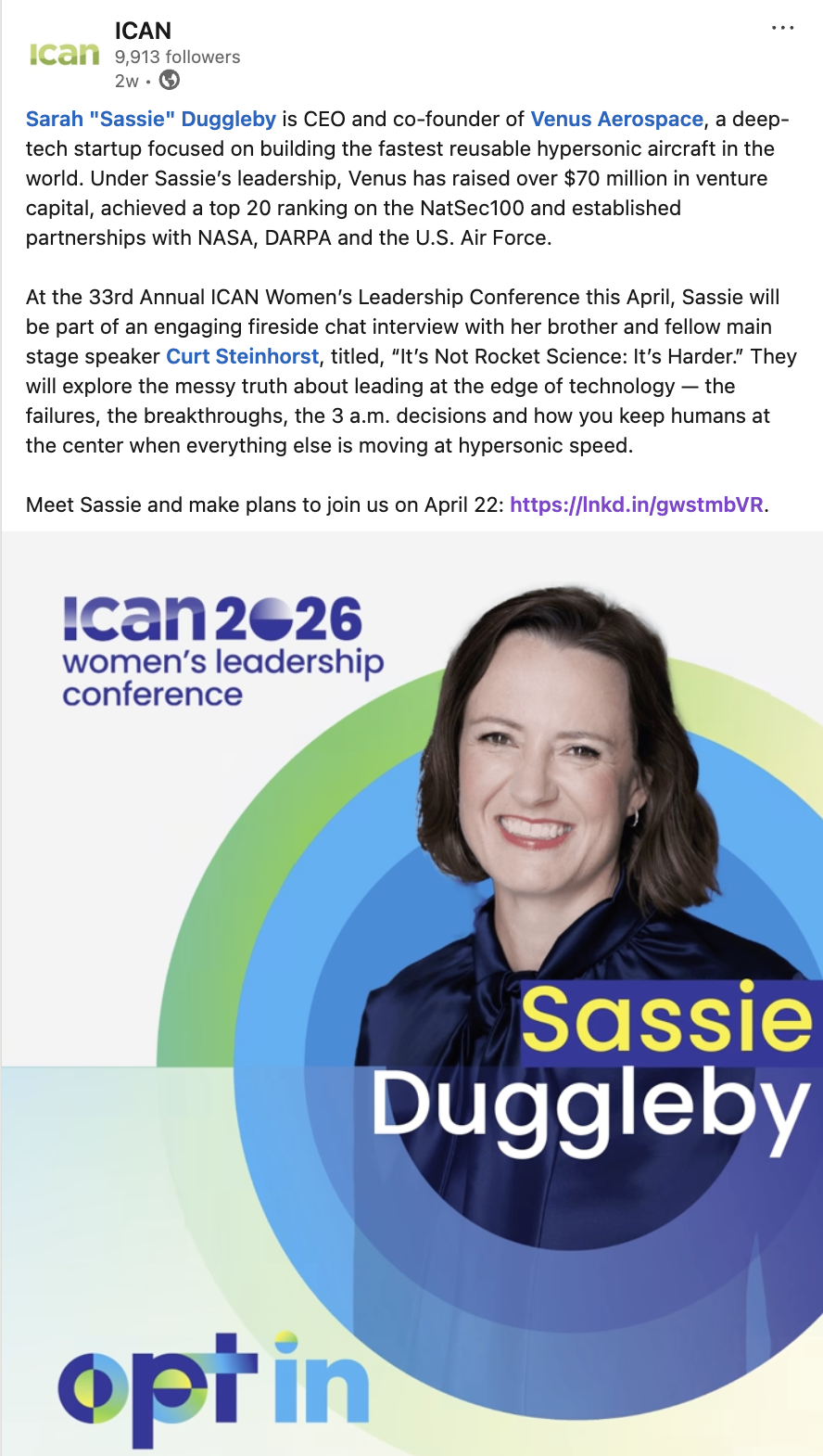 Thumbnail of Sassie Duggleby LinkedIn post