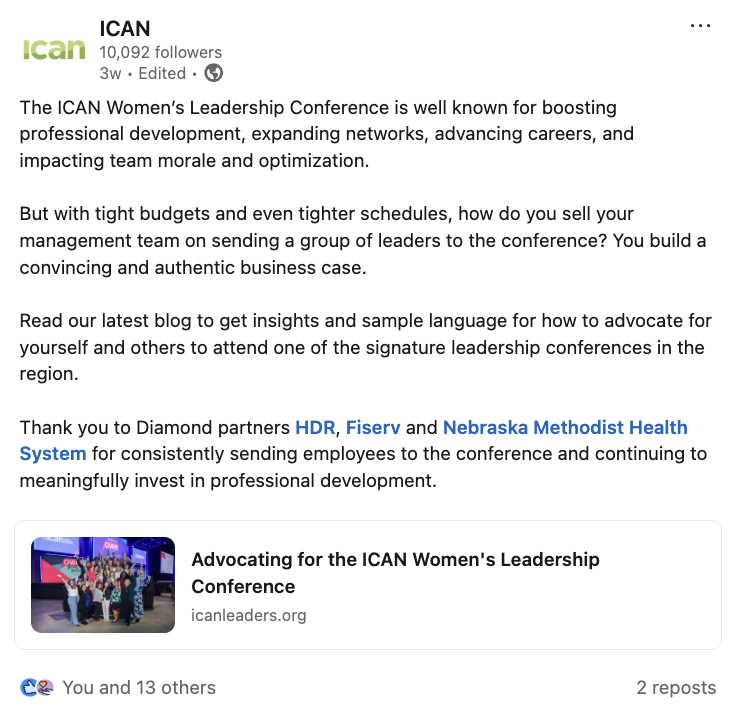 ICAN WLC blog LinkedIn post preview